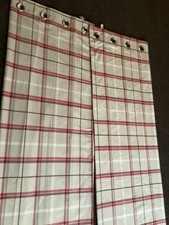 Next Curtains Red & Beige