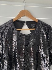 Boohoo black full sequin party