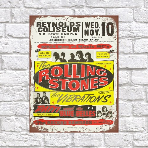 Rolling stones retro - rolling, sign