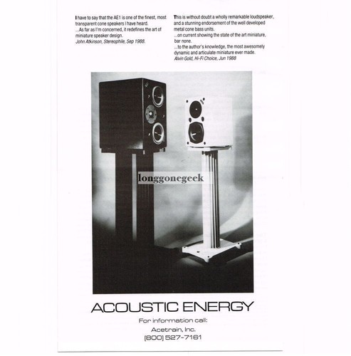 1991 acoustic energy ae1 - 1991,