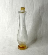 EMPTY Tall Slender Decorative Frosted Glass AVON Timeless Perfume Bottle
