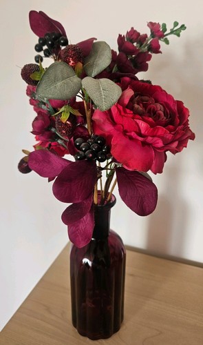Purple artificial flowers - purple,