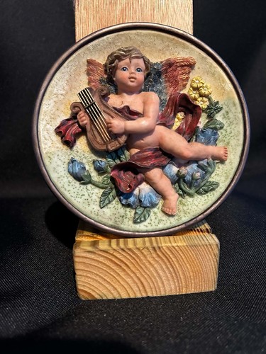 Cherub cupid wall plaque - cherub,