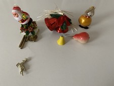 Mixed Bundle Of Vintage Christmas Decorations Including Wind Chime
