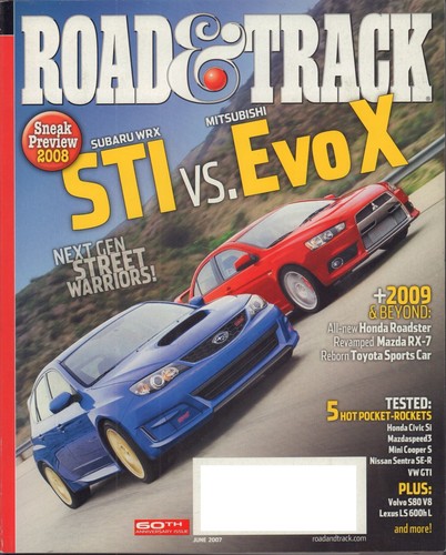 Road track june 2007 sti - road, &
