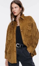 Rare Zara Suede Western Fringe