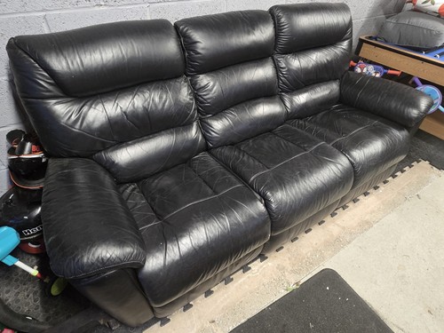 Black leather lazy - leather,