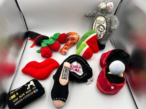 Red black plush - black, toy