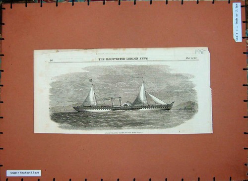 Original old antique print - original,