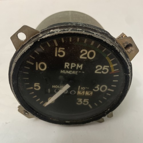 Vintage aircraft tachometer - aircraft,