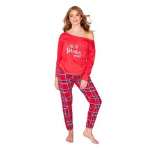 Up to Snow Good Christmas Pyjama Set Women Nightwear / PJ / Lounge Set AS Brand