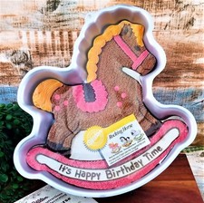Wilton Rocking Horse Pony Lamb Cake Pan Happy Birthday Baby Shower 2105-2388 NOS