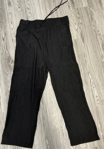 Black summer wide leg crinkle - summer,