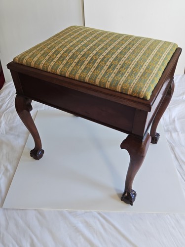 Antique mahogany piano stool - antique,