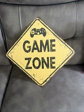 Large Game Zone Xbox PS4 Player Gamer Online Metal Retro Wall Bedroom Door SIGN