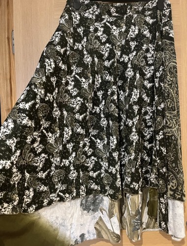 Long multi silk skirt - long,