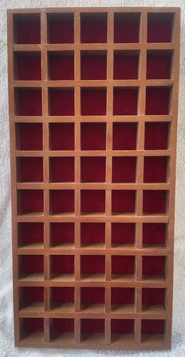 Wooden thimble display case - wooden,