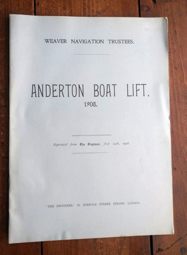 Anderton boat lift 1908 plans - 1908,
