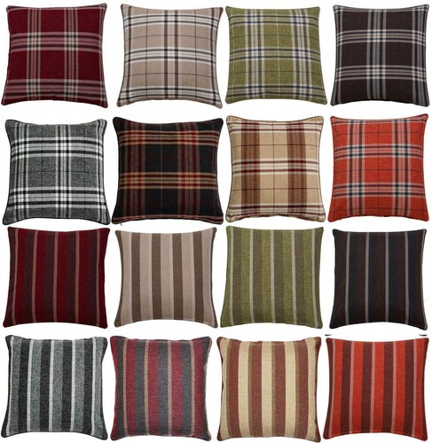 Tartan check cushion - tartan,