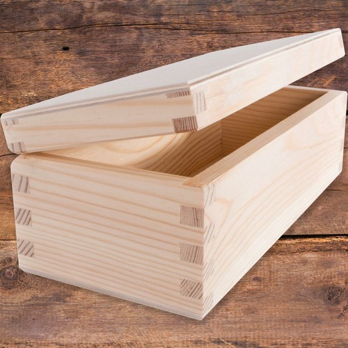 Oblong rectangular wooden - rectangular, box
