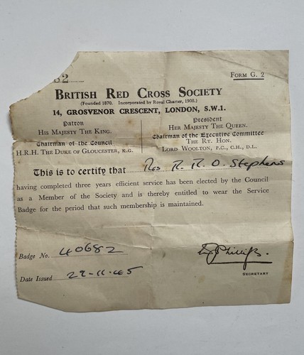 Vintage 1940s membership form