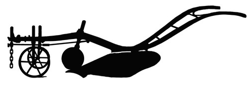 Large steel horse drawn plough - large,