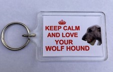 Wolf hound dog - wolf, keyring