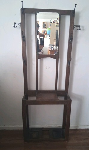 Vintage mahogany mirror - mahogany,