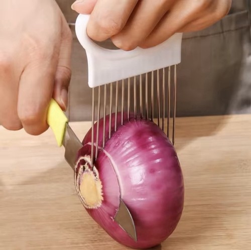 Stainless onion slicer holder - stainless,
