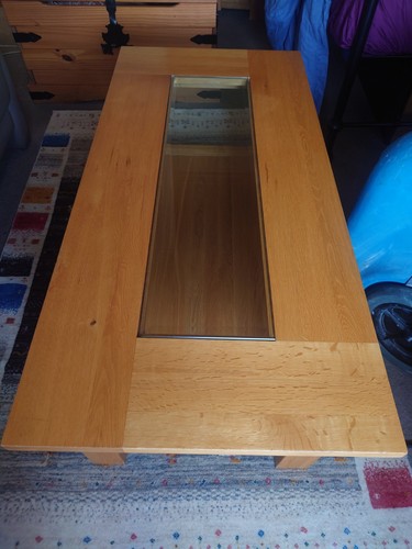Solid oak glass top - oak,