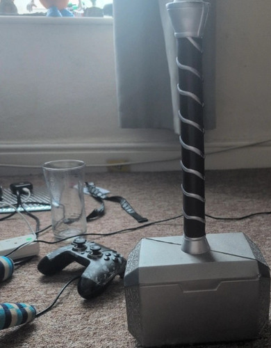 Grey plastic thor hammer - grey,