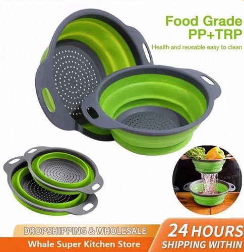 Silicone folding colander - silicone,