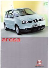 Seat Arosa 2000-03 UK Market Sales Brochure 1.0 1.4 TDi Base S Sport