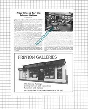 Frinton Galleries Frinton-on-Sea Essex  - 1978 Article