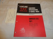 LUCAS GIRLING PARTS CATALOGUE