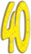 NUMBER 40 - LIFESIZE CARDBOARD CUTOUT / STANDEE