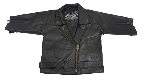 Plain leather baby biker - plain,