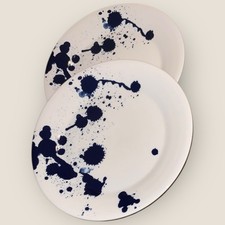 Royal Doulton Pacific Blue Splash 2x Salad Plates 24cm Hardly Used Excellent