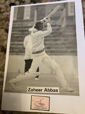 Zaheer Abbas Gloucestershire And Pakistan Cricketer Signed Photocard