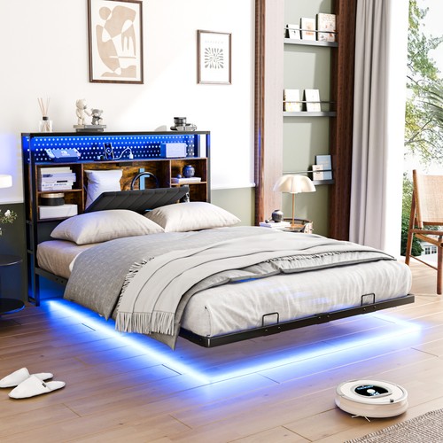 Floating bed frame double king - floating, double&king