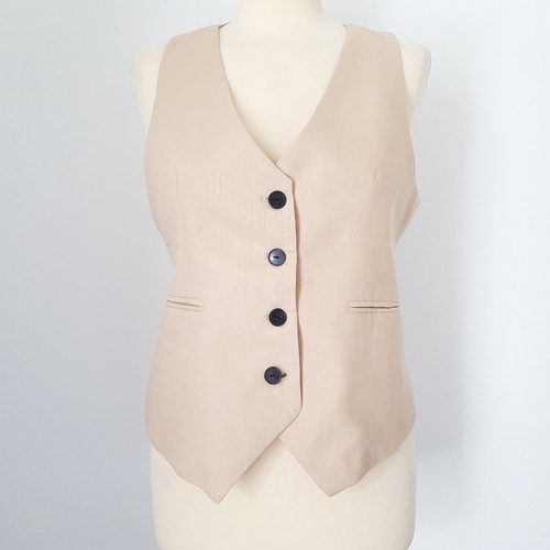Zara camel beige linen - beige, linen-blend