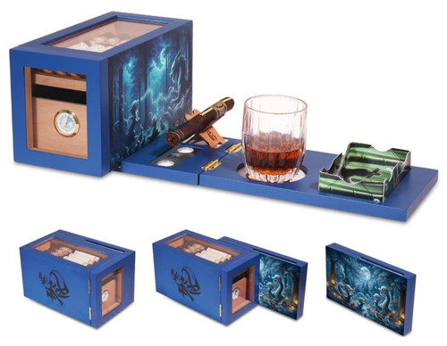 Bamboo whale cigar humidor - &,