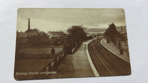 Railway postcard invergordan - railway,