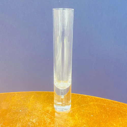 Clear art glass bud - art, tall