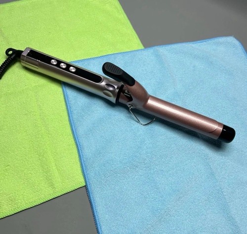Hair curling iron wand tongs - iron,