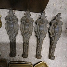 4 VINTAGE FRENCH CAST IRON