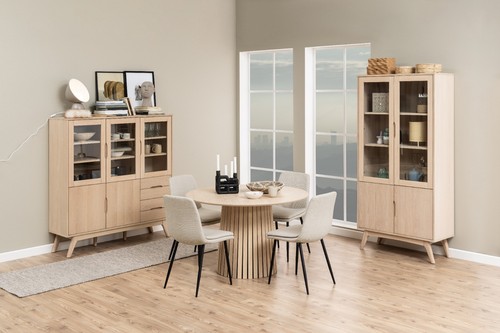Becca beige fabric dining - beige,