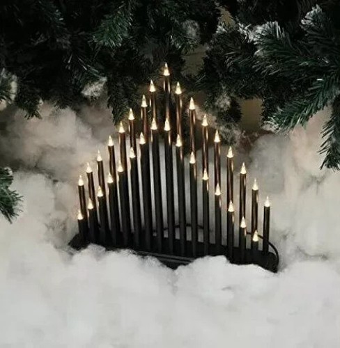 Christmas black candle bridge - christmas,