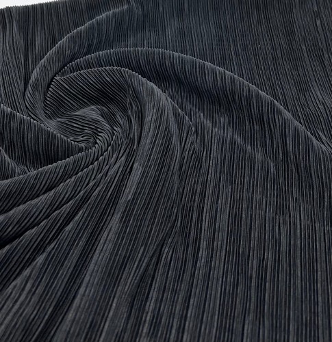 Black plisse pleated stretch - plisse,