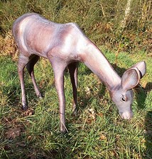 Large grazing doe deer - large,